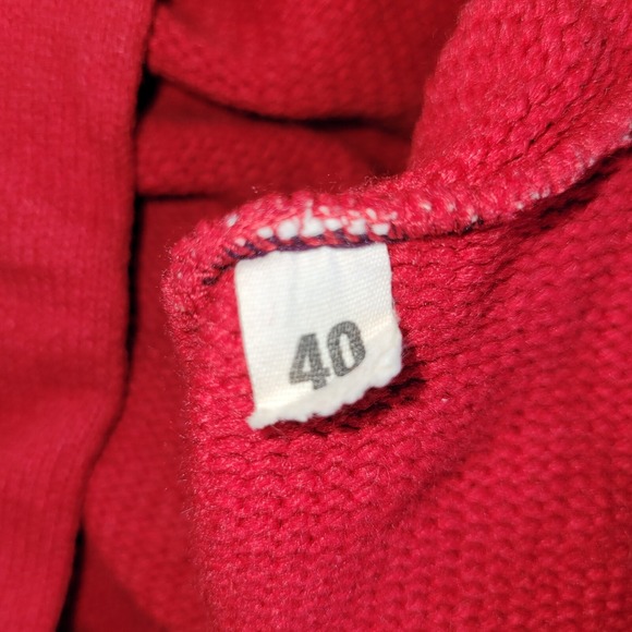 Vintage Bristol Cardigan Sweater Size 40 Red Varsity "M" Letterman Patches - Picture 4 of 10